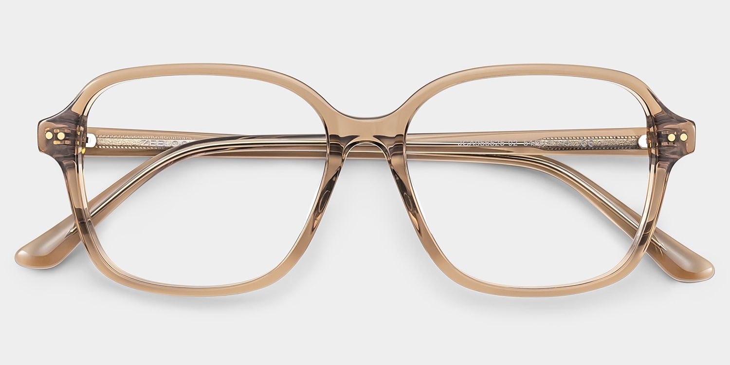 Clementine Light Brown Square Glasses for Women | ZEELOOL1