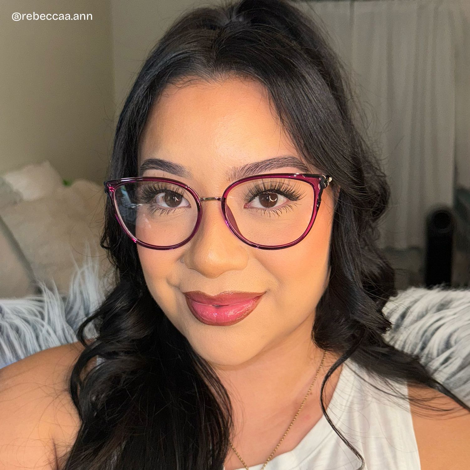 Estrada Cateye Purple Eyeglasses with Mixed Materials -Zeelool4