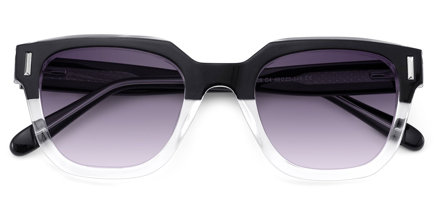 Nia Black Clear Square Sunglasses Online | ZEELOOL UK1