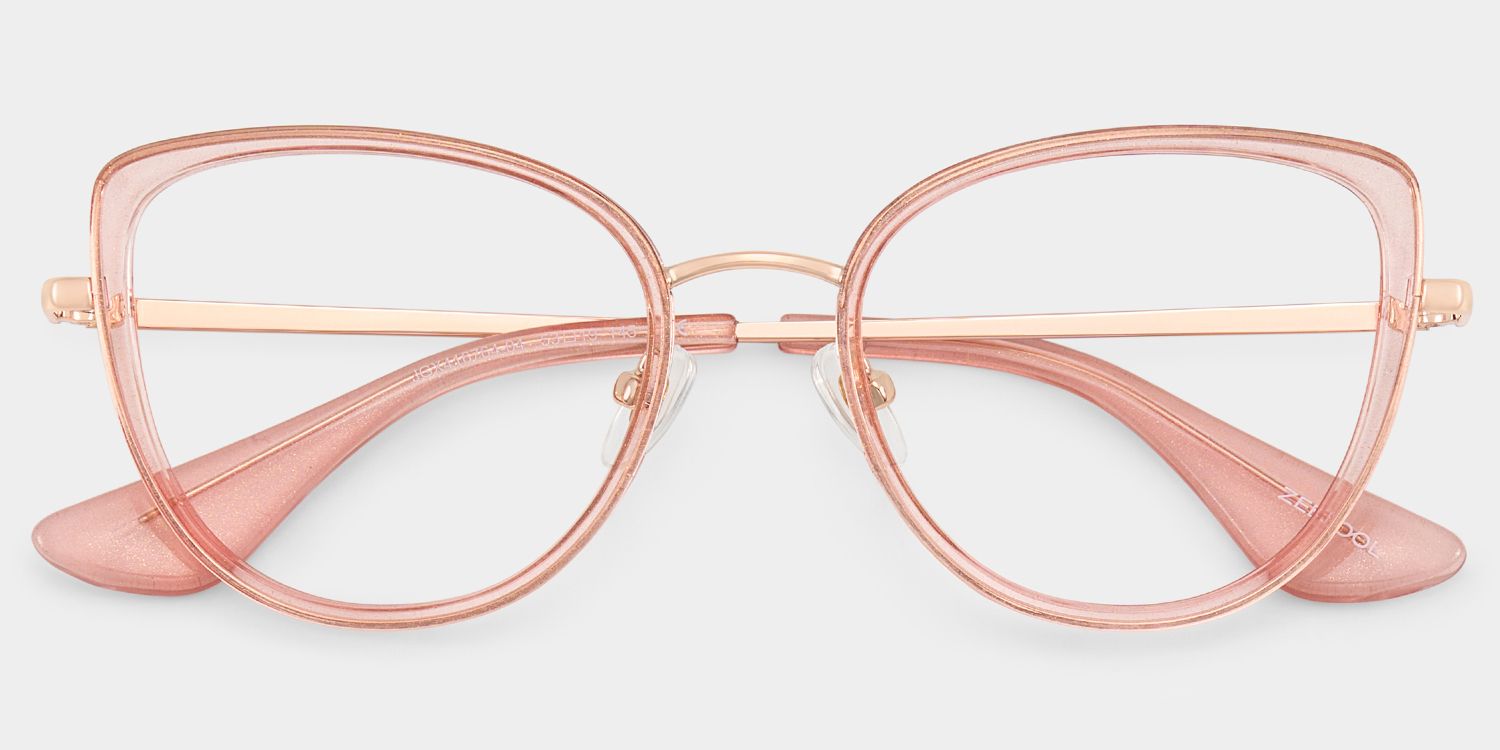 Celine Clear Pink Cat-eye Eyeglass Frames with Bling for Ladies2