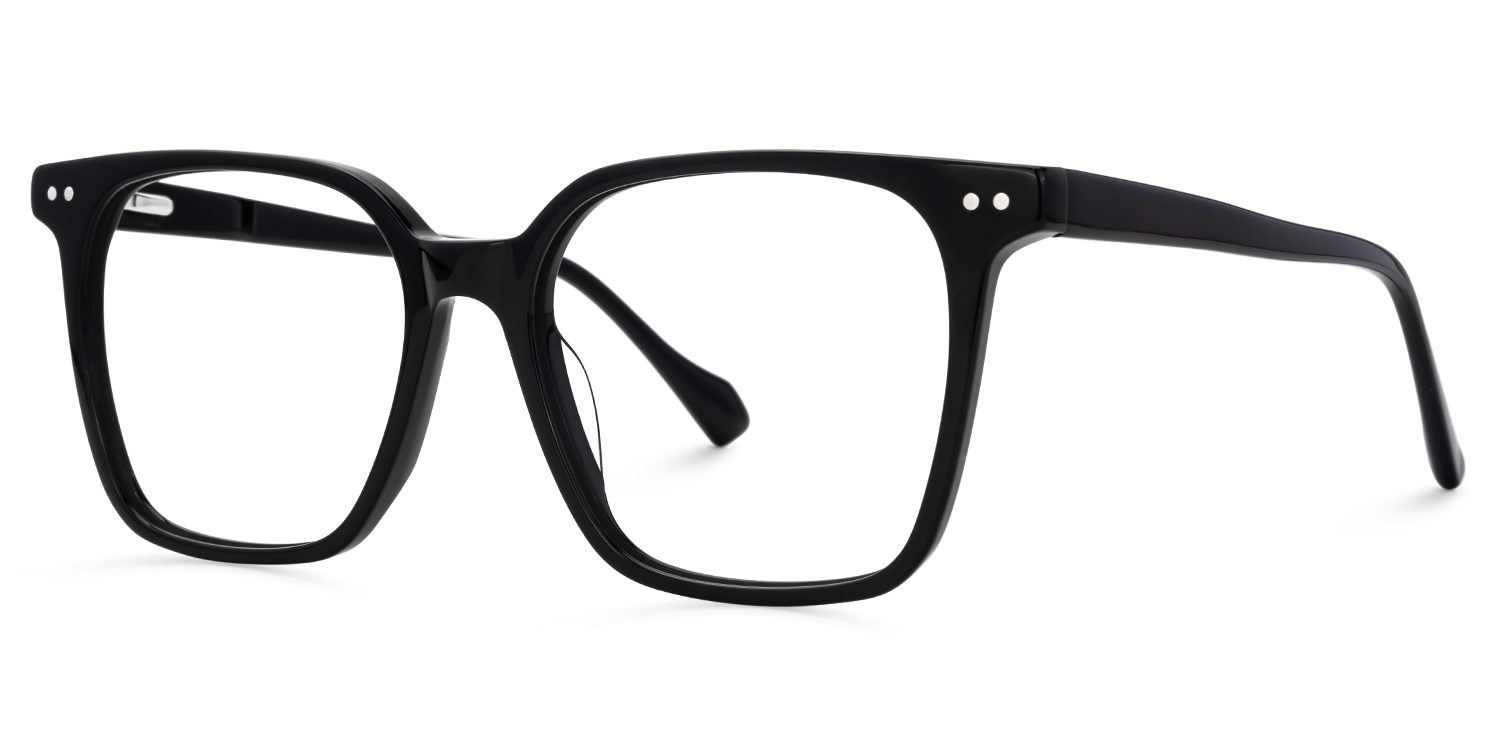 Square Black Acetate Eyeglasses Frames2