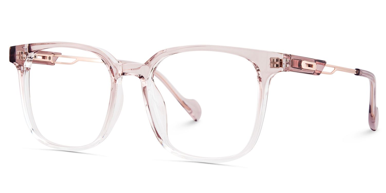 Chloe Pink Square Prescription Glasses | ZEELOOL UK3