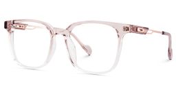 Chloe Square Pink Clear Glasses3