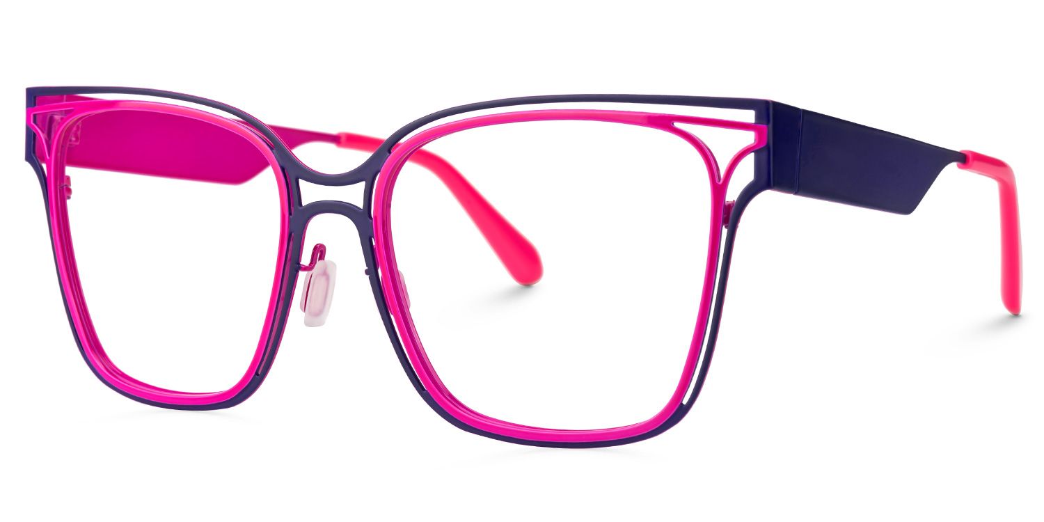 Square Dacarine Purple Glasses deals -Zeelool Glasses1