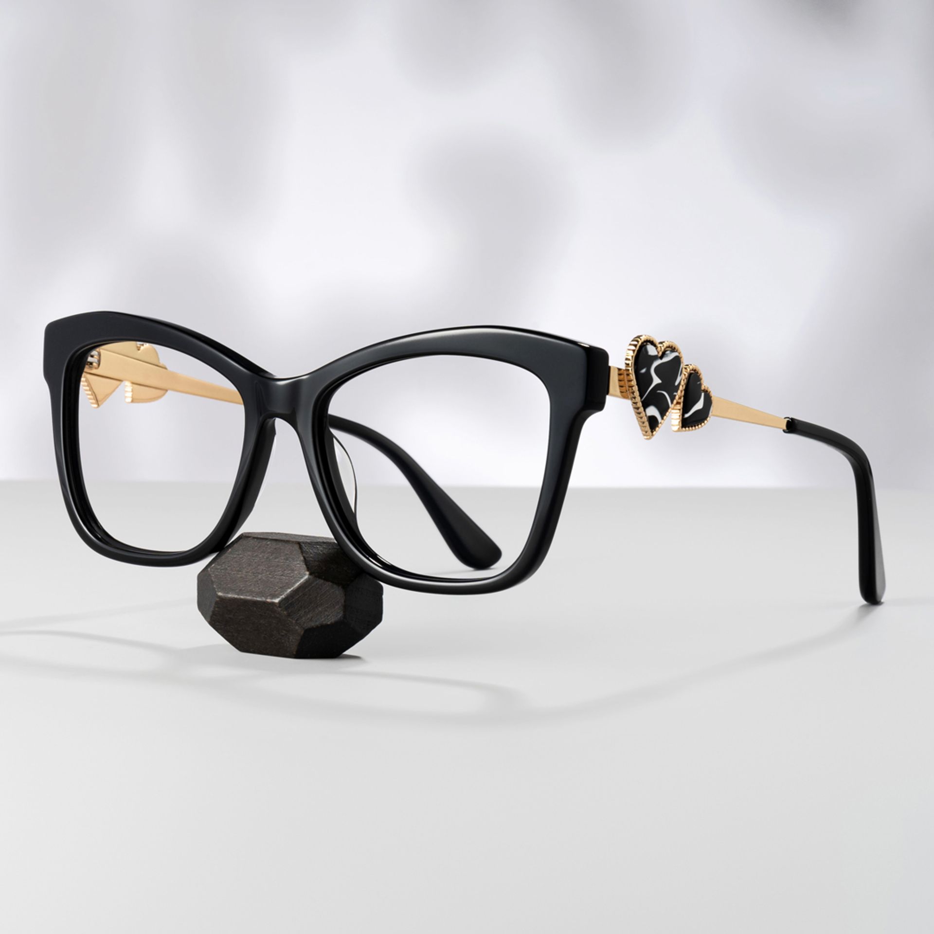 Large Black Prescription Glasses In Butterfly Shape0