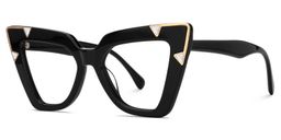 Pedley Cateye Black Pointy Glasses1