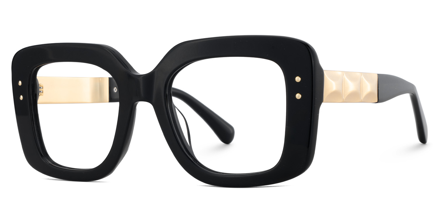 Designer Thick Black Frame Glasses3