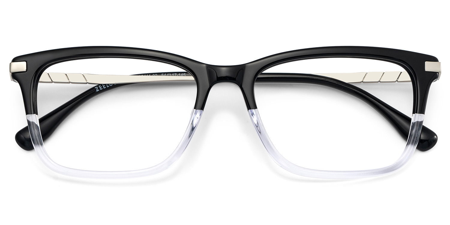 Zane Rectangle Black Crystal Glasses2