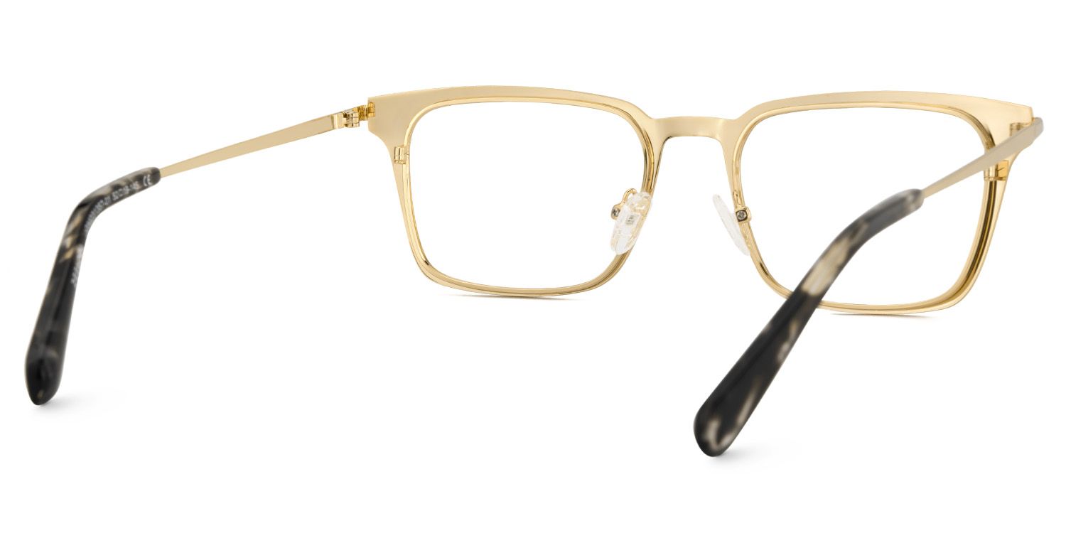 Black Color Chaney Rectangle Prescription Glasses | ZEELOOL UK5