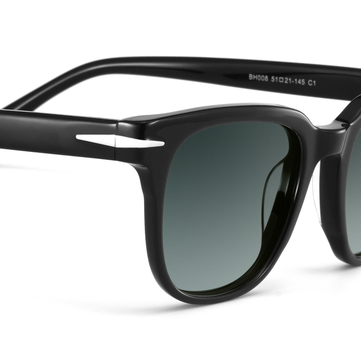 Rocco Rectangle Black Sunglasses for Women & Men | ZEELOOL UK4