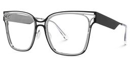 Dacarine Square Black-Silver Glasses1