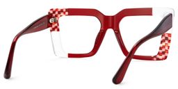 Shamika Rectangle Red Glasses3