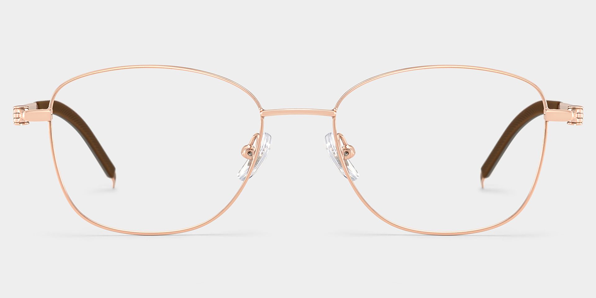 Nicole Gold Wire Frame Glasses in Rectangle Metal Material | ZEELOOL0