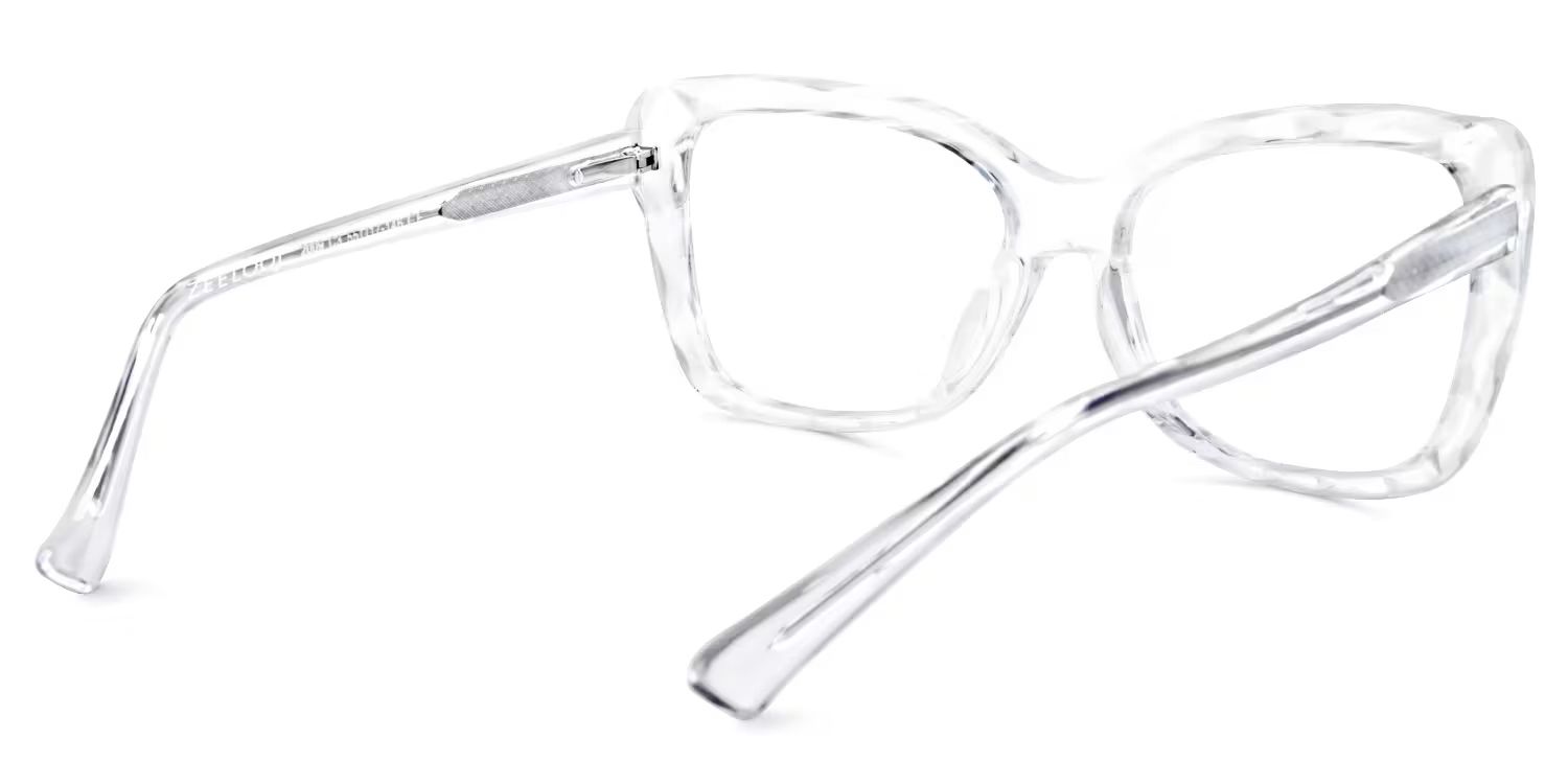 Edna Cateye Clear Frame Glasses | ZEELOOL UK4
