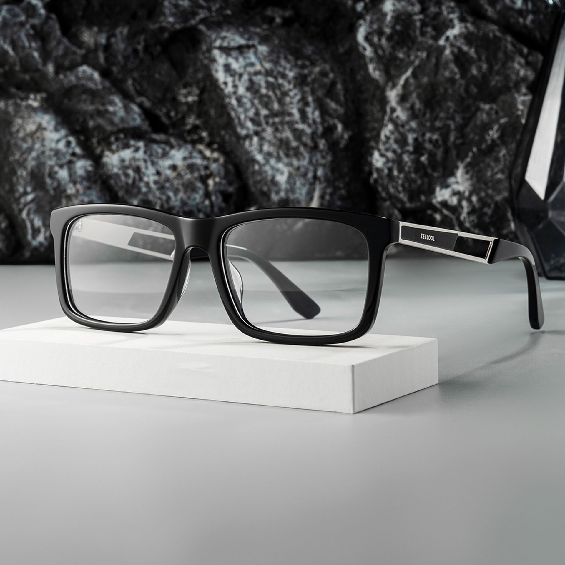 Thin Rectangle Glasses in Business Style | ZEELOOL UK0