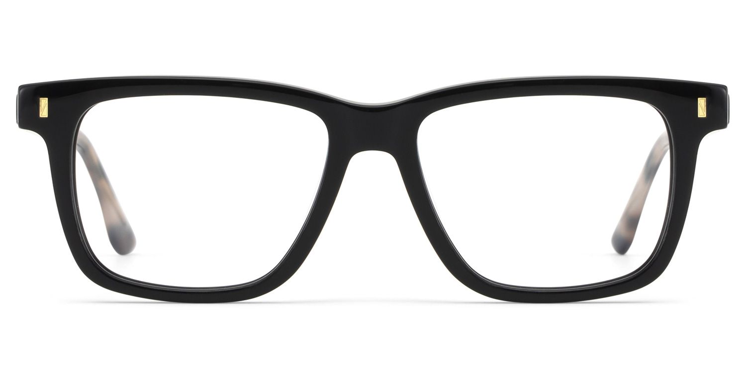 Rectangle Black Eyeglasses- Travis Acetate Frame Glasses0
