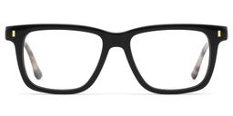 Travis Rectangle Black Glasses0
