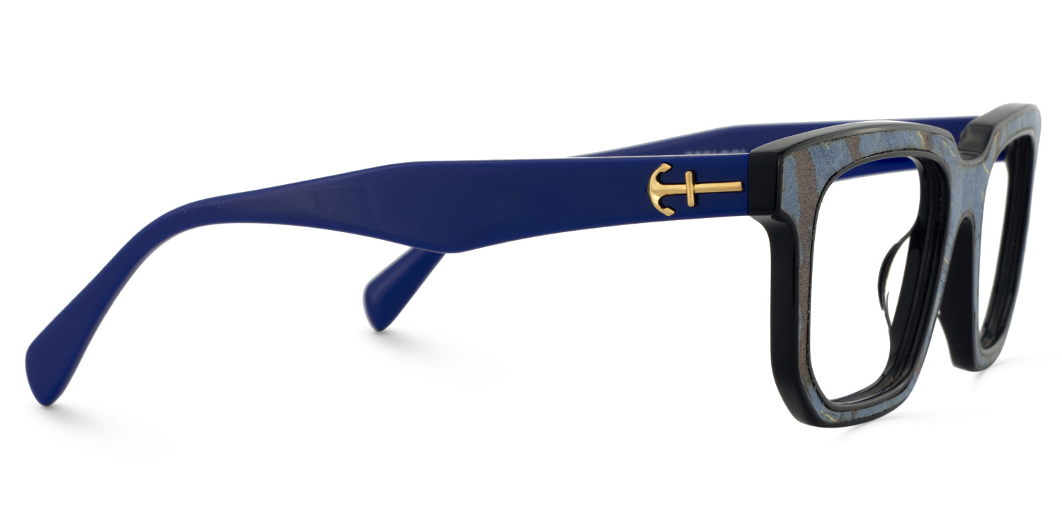 Keylin Rectangle Blue Glasses4