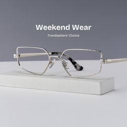 Lyle Rectangle Silver Glasses0