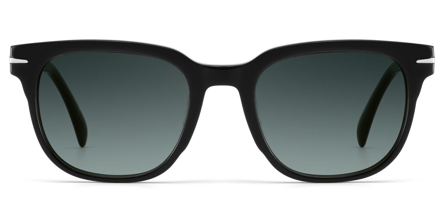 Rocco Rectangle Black Sunglasses for Women & Men | ZEELOOL UK0