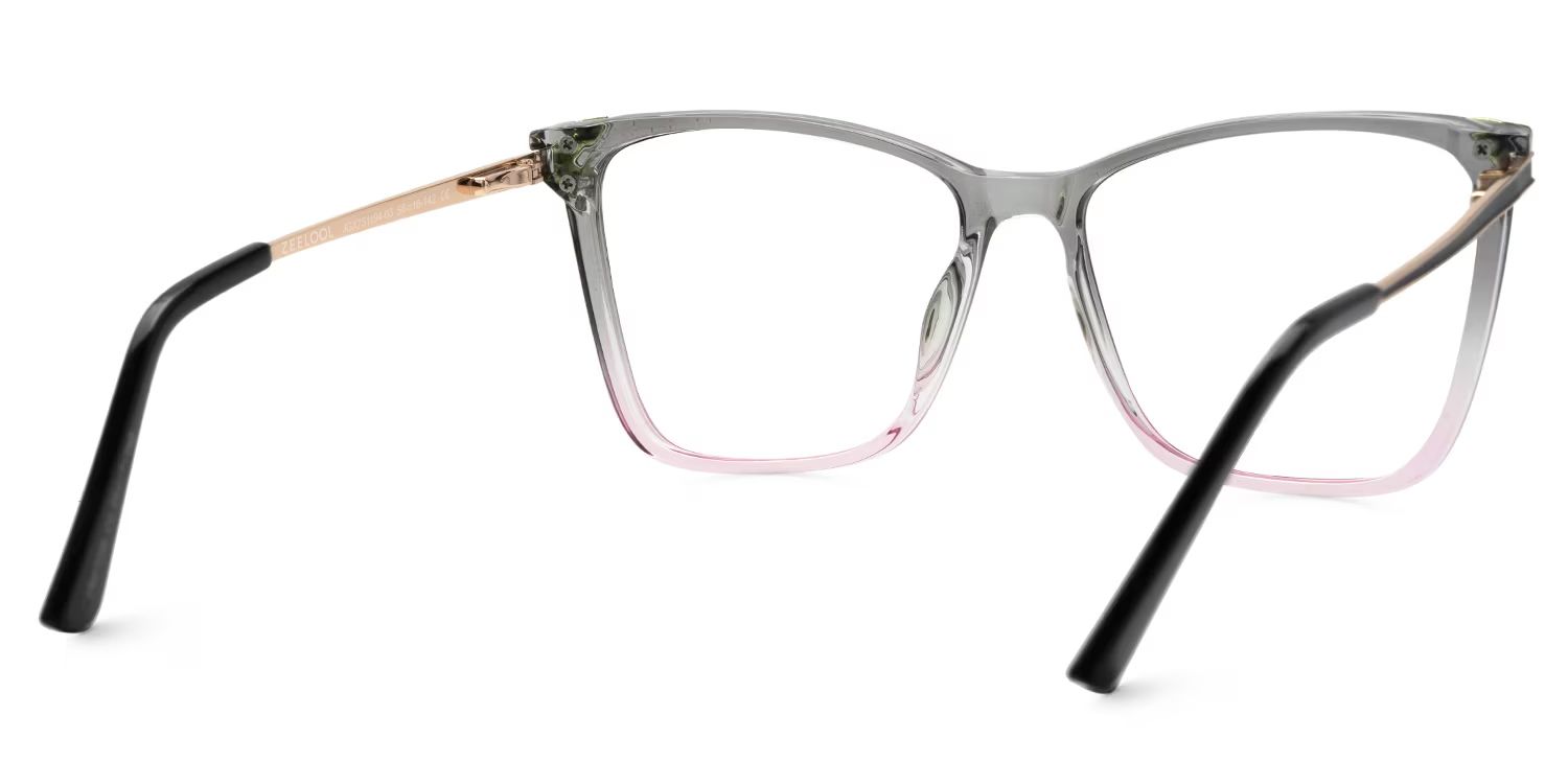Tricee square grey glasses with gold arms for females | ZEELOOL UK3