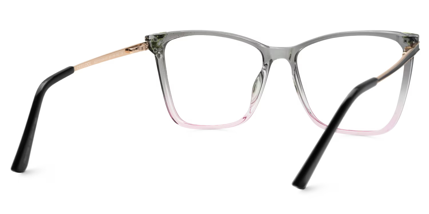 Tricee Square Gray Pink Glasses3