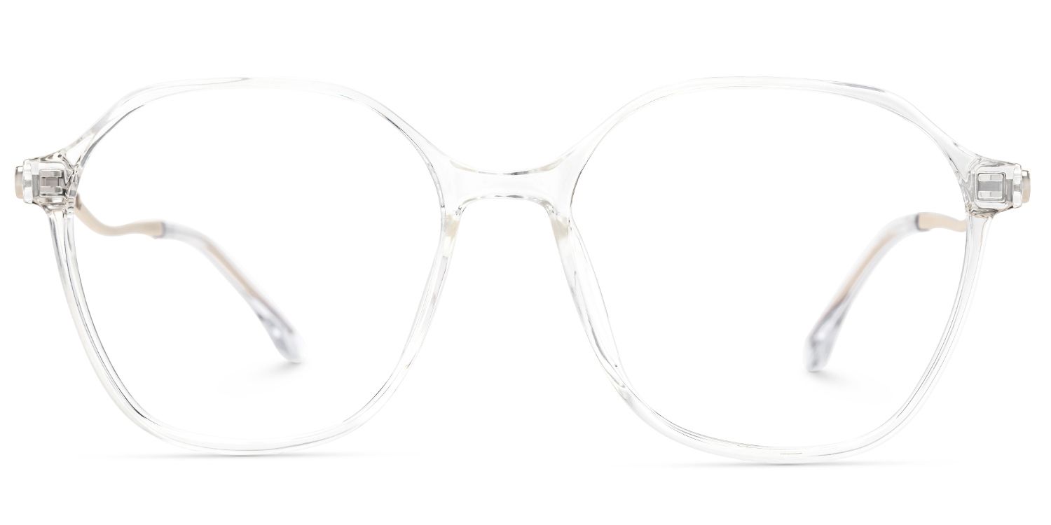 Lekesha Thin Glasses Frames with Clear in Geometric Design | ZEELOOL UK0