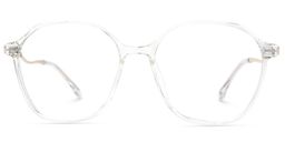Lekesha Geometric Clear Glasses0