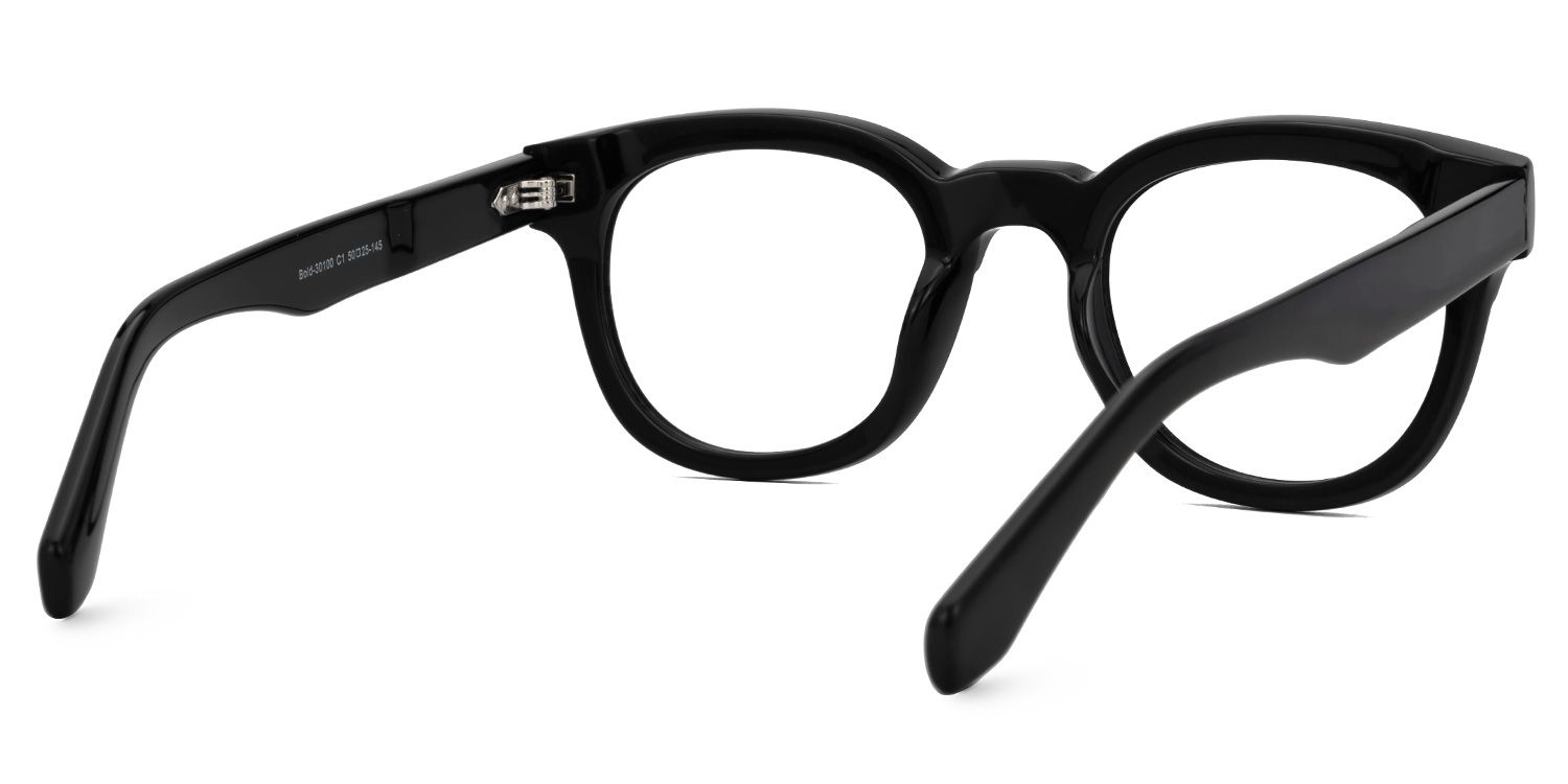 Affordable Black Frame Foraker Round Glasses | ZEELOOL UK3