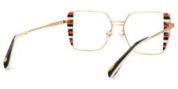 Errica Black Orange Geometric Glasses4
