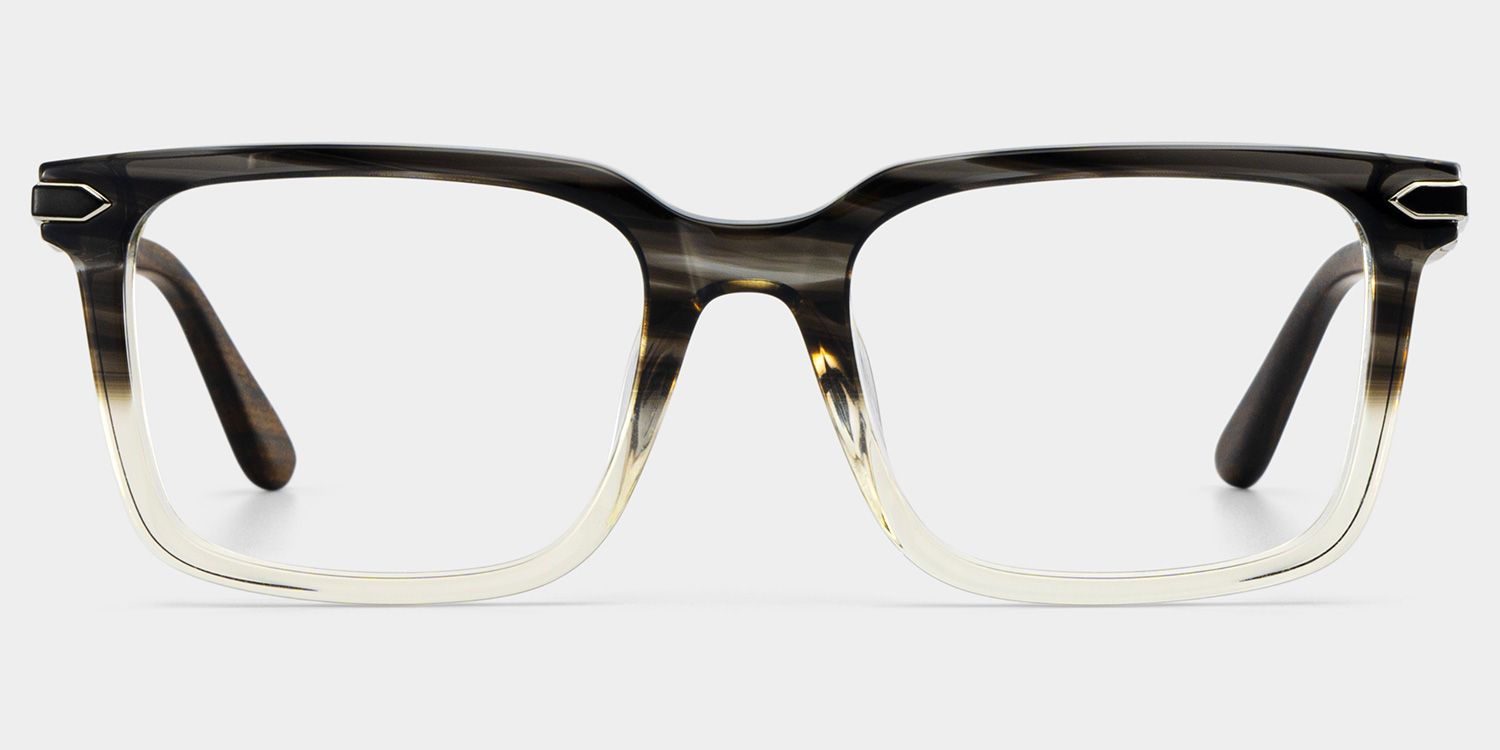 Noah black and clear ombre glasses with Rectangle Frame Online | ZEELOOL2