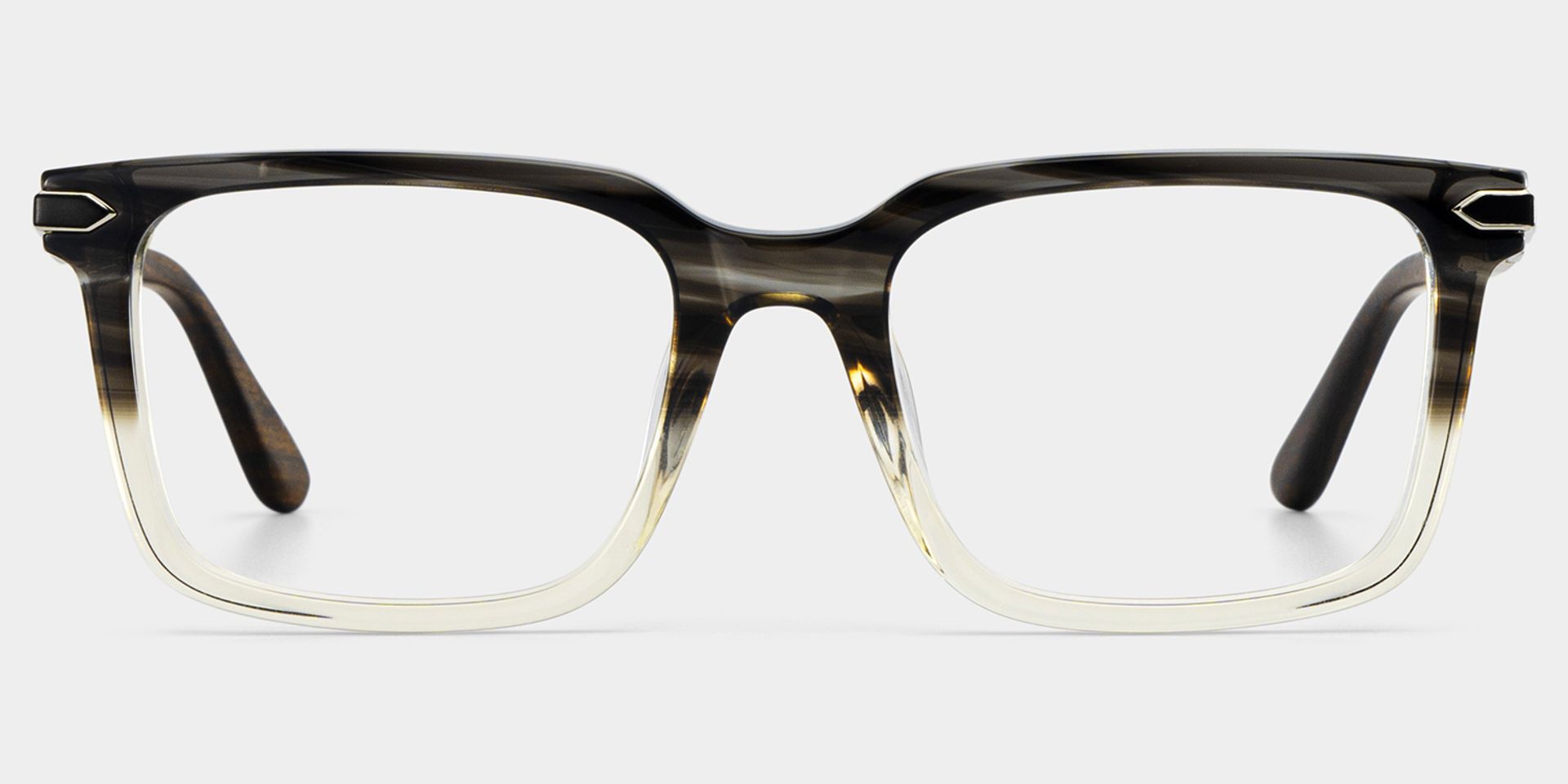 Noah black and clear ombre glasses with Rectangle Frame Online | ZEELOOL2