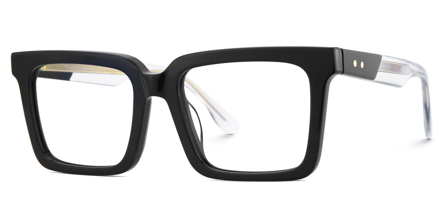Black Square Frame Glasses - Hattie on Sale | ZEELOOL UK3