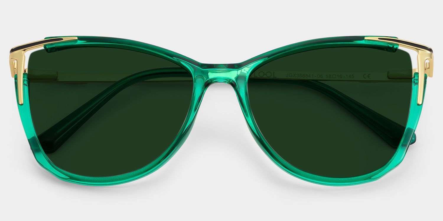 Cateye Yomary Green Eyeglasses and Glasses Frames Deals1
