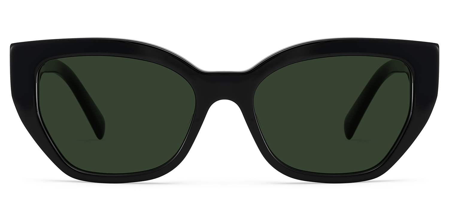 Zia Black Cat-Eye Sunglasses
