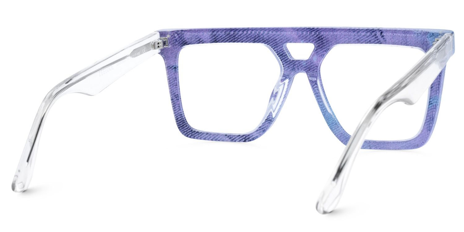 Rubin Blue Denim Eyeglasses | ZEELOOL UK3