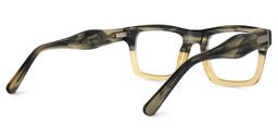 Riley Rectangle Cameo-Green Glasses3