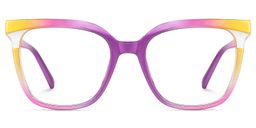 Leo Square Pink Purple Glasses1
