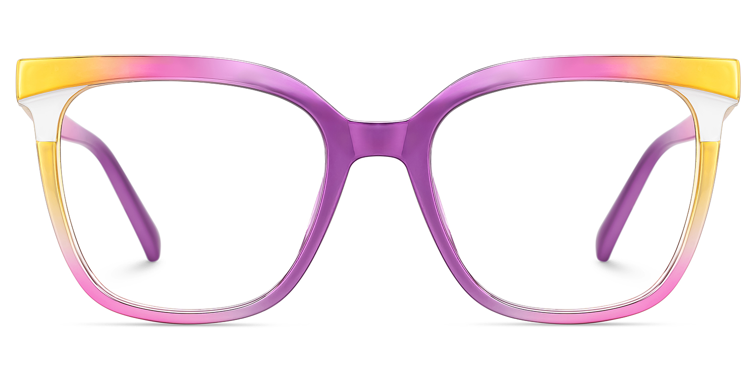 Leo Square Pink Purple Glasses1