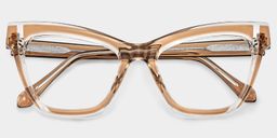 Saucie Brown Cat eye Glasses1