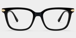 Thomas Rectangle Black Glasses1