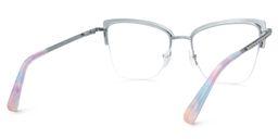 Caporella Cateye Silver Glasses3