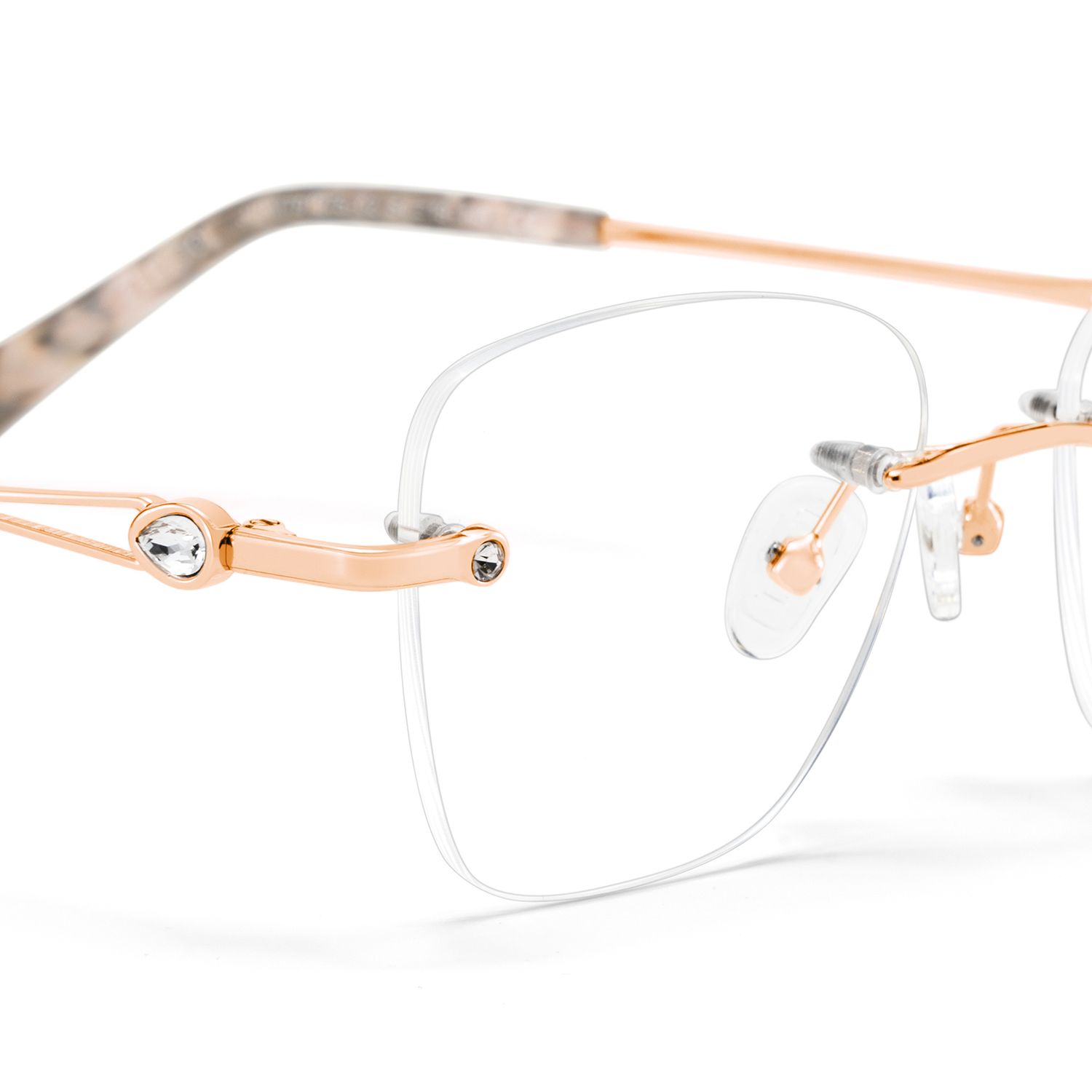 Rectangle Rose Gold Eyeglasses- Seth Metal Frame Glasses5