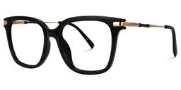 Jacqui Square Black Glasses1