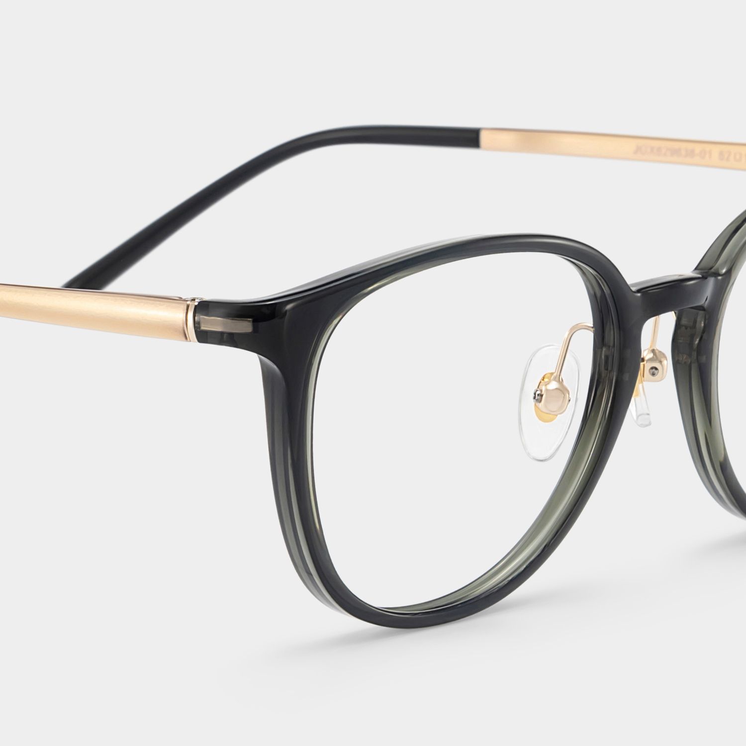 Amanda Rectangle Black Frame Glasses with Gold Trim | ZEELOOL UK5