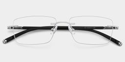 Adeline Rectangle Silver Glasses1