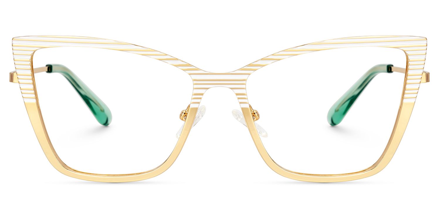 White-Brown Butterfly Frame Glasses - Jisel on Sale | ZEELOOL UK0