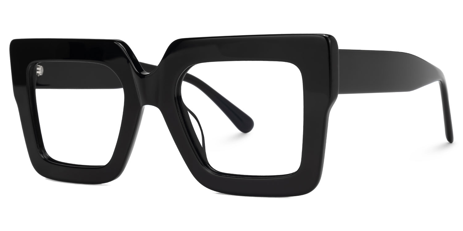 Brandon Square Black Glasses1