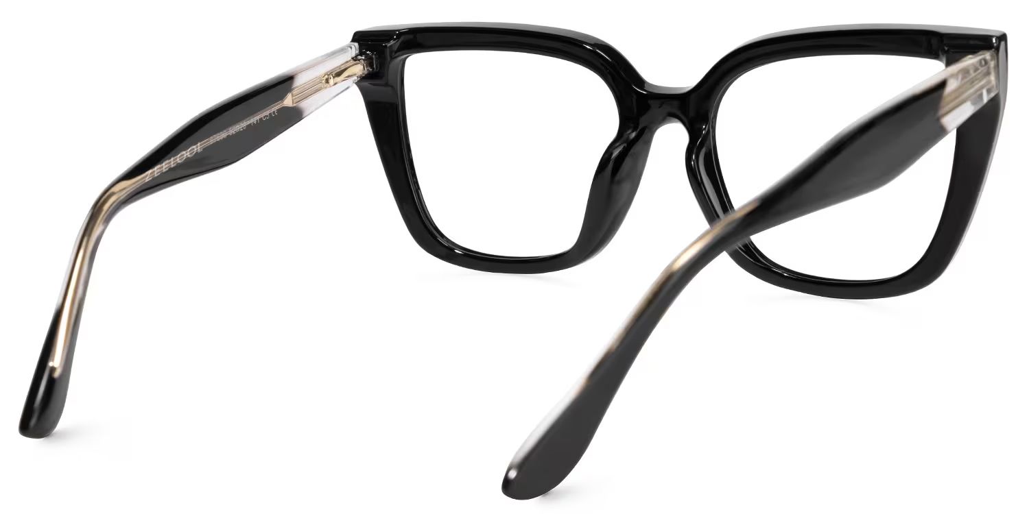 Mirta Square Black Glasses | ZEELOOL UK3