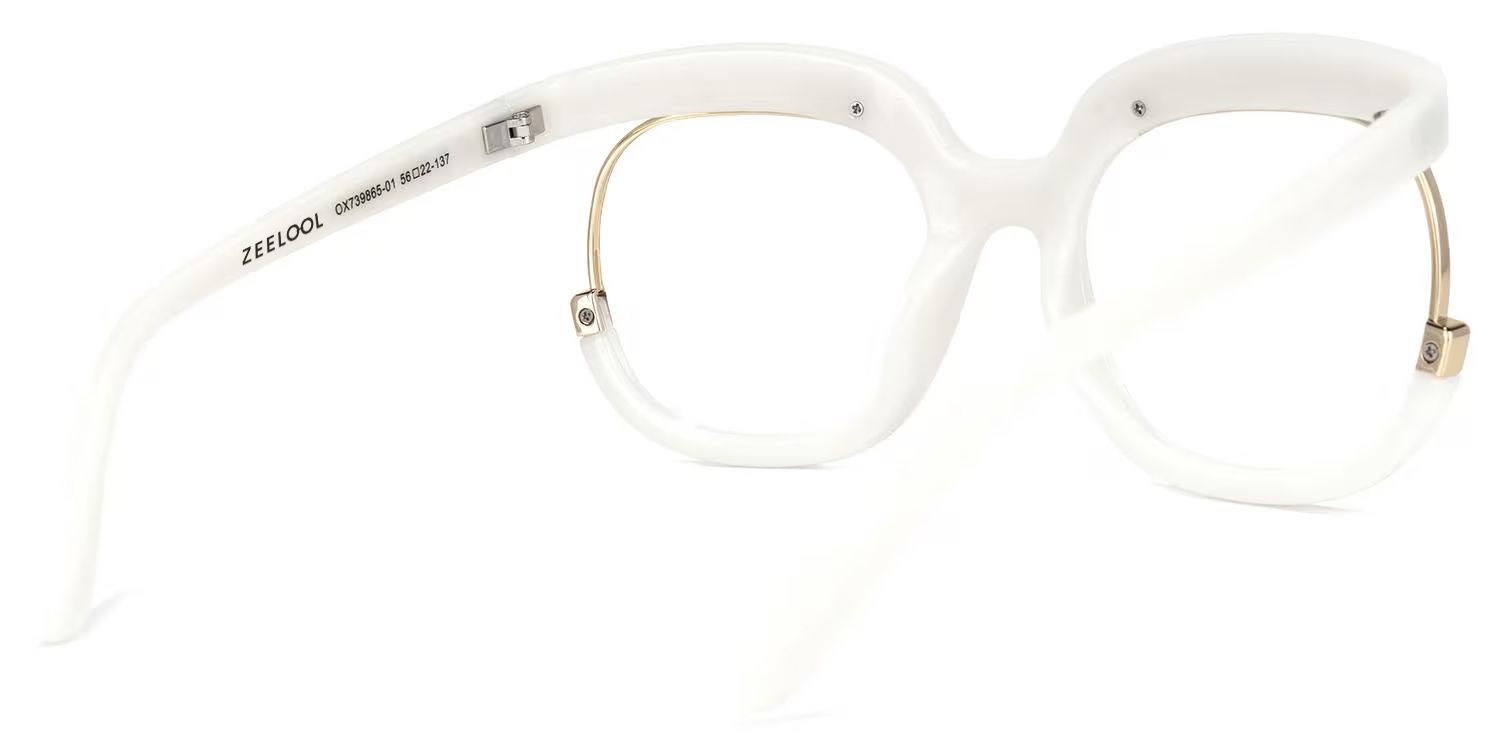 Darice Round White Eyeglasses and Thin Glasses Frames3
